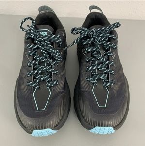 HOKA ONE ONE Shoes Sneakers Speedgoat 4 GTX Womens 6 Black Blue Running MSRP 180